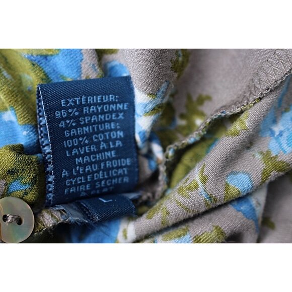 April Cornell - Women's Cottagecore Maxi Dress in Grey + Blue, Large, Stretchy - Picture 9 of 10